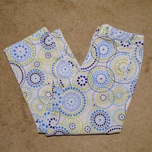 TALBOTS Circle Dot Cotton Capris